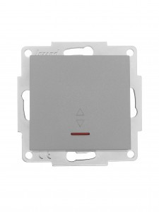 Lezard VESNA мех. выкл. СУ 1 кл. 10А (проходн.) (инд) платина (корп. ABS)   742-3588-114