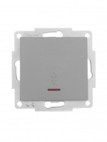 Lezard VESNA мех. выкл. СУ 1 кл. 10А (проходн.) (инд) платина (корп. ABS)   742-3588-114