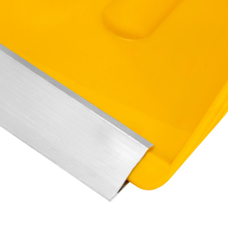 Лопата для уборки снега пластиковая, желтая, 420 х 425 мм, без черенка, Сибртех