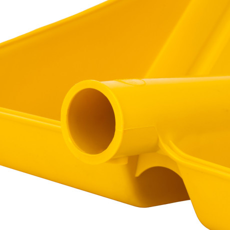 Лопата для уборки снега пластиковая, желтая, 420 х 425 мм, без черенка, Сибртех