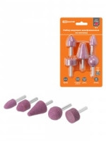 TDM Рубин набор шарошек по металлу 5шт шлифовальных, абразивных, d=6мм, L=45-60мм SQ1097-0505