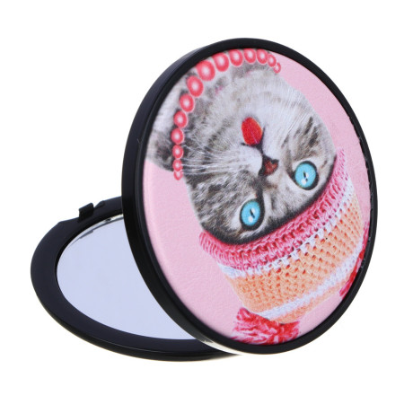 ЮНИLOOK Зеркало карманное, стекло, пластик, d6,8см, 10-12 дизайнов