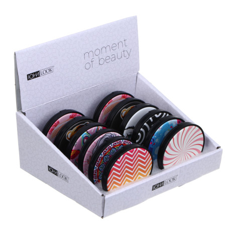 ЮНИLOOK Зеркало карманное, стекло, пластик, d6,8см, 10-12 дизайнов