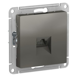 Systeme Electric AtlasDesign мех. роз. компьют. СУ 1 мест. сталь (пласт. осн., RJ-45) ATN000983