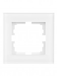 Lezard VESNA рамка акрил СУ 1 мест., гориз., белая 742-5480-146
