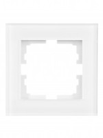 Lezard VESNA рамка акрил СУ 1 мест., гориз., белая 742-5480-146
