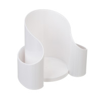 Органайзер для ватных дисков и палочек тм ЮНИLOOK, пластик,10,5х7,5х9 см, белый