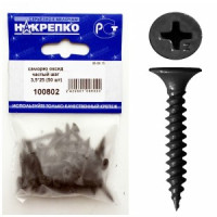 Саморез оксид по металлу частый шаг 3,5*25 (50 шт BL) НАКРЕПКО 100802