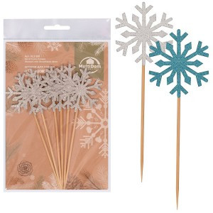 Шпажки для канапе "Снежинки" 14 см, н-р 6шт/уп,цена за уп (кратность 6!!!) VL2-280 Мультидом