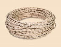 МЕЗОНИНЪ РЕТРО-провод витой 2х2,5 СЛОН. КОСТЬ (бух. 50м, цена за 1м) GE70142-02