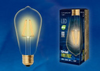 Uniel Vintage ST64 E27 5W(450lm) 2250K филамент  золотистая  64x142 LED-ST64-5W/GOLDEN/E27