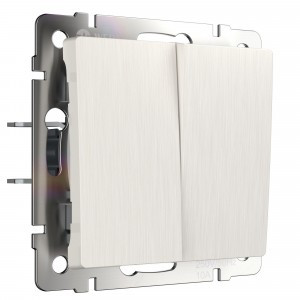 Werkel мех. выкл. СУ 2 кл. 10A проходной (перламутровый рифленый) W1122013 a051185