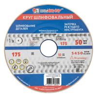 Круг шлифовальный, 175 х 20 х 32 мм, 25А, F60, (М, N) &quot;Луга&quot;