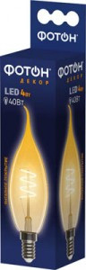 ФОТОН лампа св/д свеча на ветру BXS35-S E14 4W(230lm) 2200K 2K без пульсации 118x35 3г арт.23960
