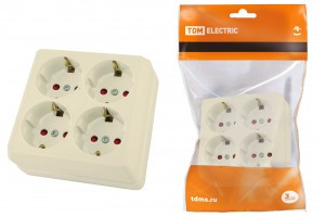 TDM Ладога роз. ОУ 4 мест. 16А сл. кость (земля, шторки) (6!) SQ1801-0223