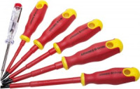 Набор STAYER &quot;PROFI&quot; &quot;ELECTRO&quot;: Отвертки диэлектрические, тестер, 100-250В, Cr-V, 6шт
