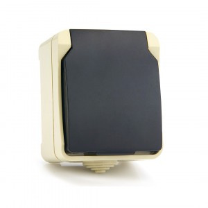 Smartbuy Сатурн роз. ОУ 1-мест. земля 16А с крышкой, IP54 (SBE-04w-16-S1-Z)