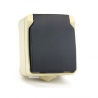 Smartbuy Сатурн роз. ОУ 1-мест. земля 16А с крышкой, IP54 (SBE-04w-16-S1-Z)