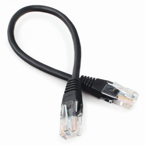 Cablexpert патч-корд UTP cat5e, 0,25м, литой, многожильный (черный)
