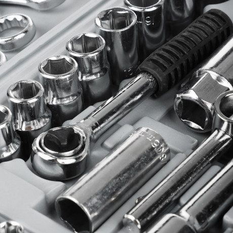 ЕРМАК Набор инструментов 63 предмета, универсальный, 1/2" и 1/4"