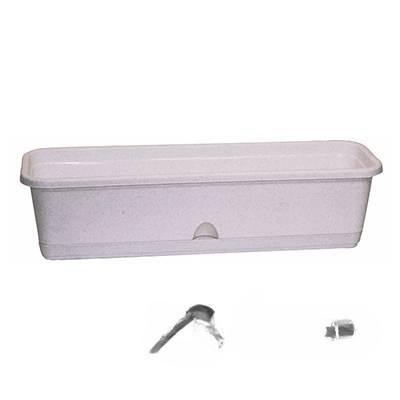 Балконный ящик 600 мм с поддоном мраморный М3221