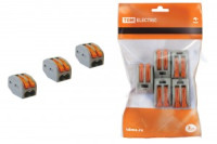 TDM клемма СМК 222-412 с рычагом 2х(0,1-4мм2) 24А (уп.5шт, цена за уп) SQ0527-0011