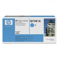 Картридж лазерный HP (Q7581A) ColorLaserJet CP3505/3800, голубой, ориг., ресурс 6000 стр.
