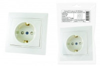 TDM Таймыр роз. 1 мест. 16А бел. (земля, шторки, бакелит, пром.упак) (10!) SQ1814-0516