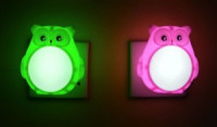 Camelion NL-243 ночник св/д 0.5W 90x80x70 Сова, цвет в ассортименте,  220V, пластик/выкл.
