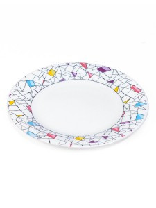 Тарелка обеденная Мозаика 23см стеклокерамика (кратность 6шт!!!) МФК NRP90T/1