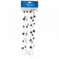 Бусы &quot;Звезды&quot; цвет серебро Волшебная страна 104059
