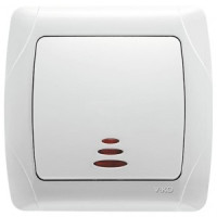 VIKO by Panasonic Carmen выкл. СУ 1 кл. инд. белый 90561019-RU (Турция)