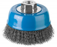 ЗУБР &quot;ПРОФЕССИОНАЛ&quot;. Щетка чашечная для УШМ, витая стальная проволока 0,3мм, 100ммхМ14