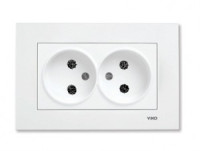 VIKO by Panasonic KARRE роз. 2 мест. крем 16A  90960155