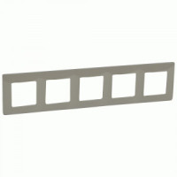 IEK ETIKA рамка СУ 5 мест. светлая галька 672525