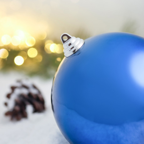 СНОУ БУМ Шар 14см пластик, синий