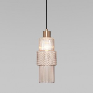 Eurosvet св-к подвесной E27 1x40W 110х0х1200 металл бронз/янтарный/бронза Soho 50209/1 a055487