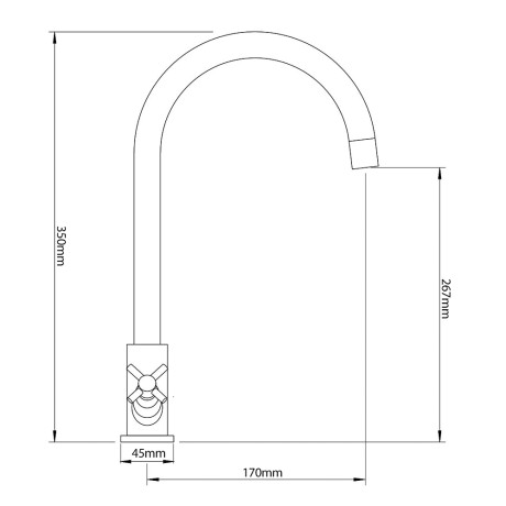 СоюзКран Смеситель для кухни, поворотный излив, кер. кран-буксы 1/2, черный, нерж.сталь, SS01-R240