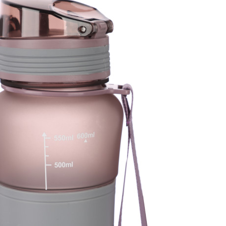 SILAPRO MAX Бутылка спортивная с замком, ELDERBERRY-ULTIMATE GREY, 600мл, РС, силикон