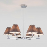 EUROSVET св-к подвес. люстра 6x40W E14 730x730x520 хром/графит 60136/6 a059041