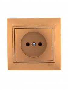 Lezard Мира роз. СУ 1 мест. 16А металлик золото (керамика, корпус PC) 701-1313-121