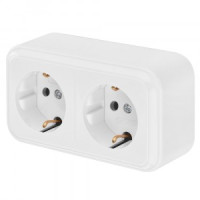 Bylectrica ПРАЛЕСКА роз. горизонт. ОУ 2 мест. (земля) белый (корп. ABS) РА16-094