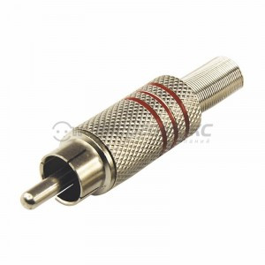 Штекер RCA Металл под винт ZN Черные/Красные PROCONNECT цена за шт (100!), 14-0410-4