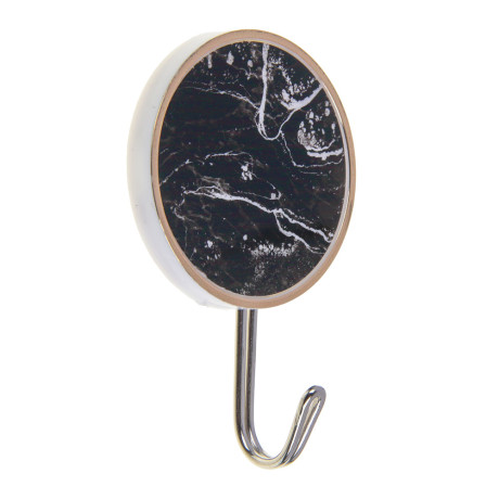 Крючки самоклеящиеся тм VETTA Черный мрамор, пластик, металл, 2шт