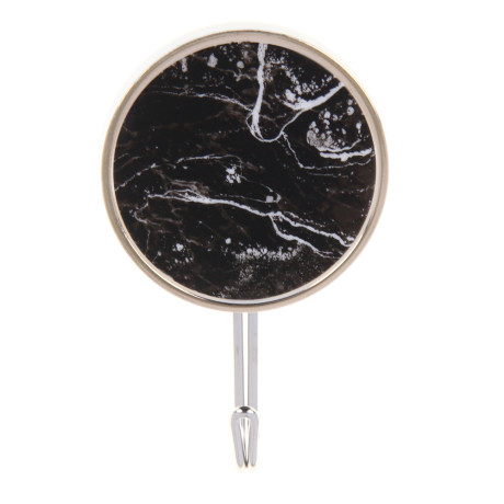 Крючки самоклеящиеся тм VETTA Черный мрамор, пластик, металл, 2шт