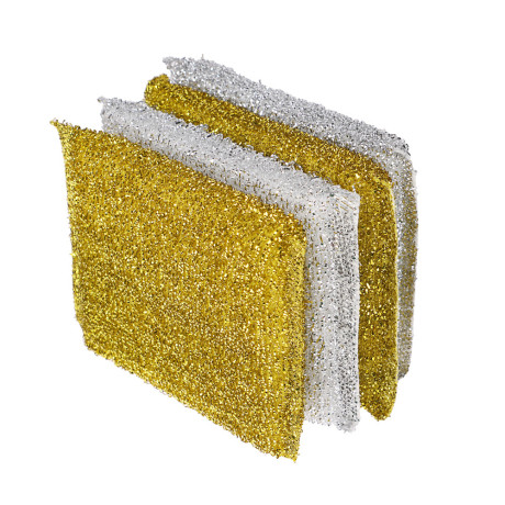 Губки для мытья посуды тм VETTA, 4 шт, 8х12см, 2 цвета