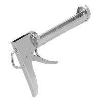 Пистолет для герметика, 310 мл, &quot;полуоткрытый&quot;, хромированный, зубчатый шток 7 мм Matrix