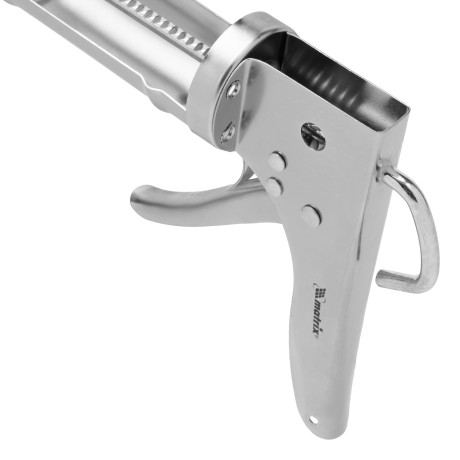 Пистолет для герметика, 310 мл, "полуоткрытый", хромированный, зубчатый шток 7 мм Matrix