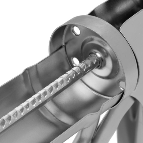 Пистолет для герметика, 310 мл, "полуоткрытый", хромированный, зубчатый шток 7 мм Matrix