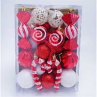 Набор елочных украшений JT25-A2083 28 шт Микс красно-белые